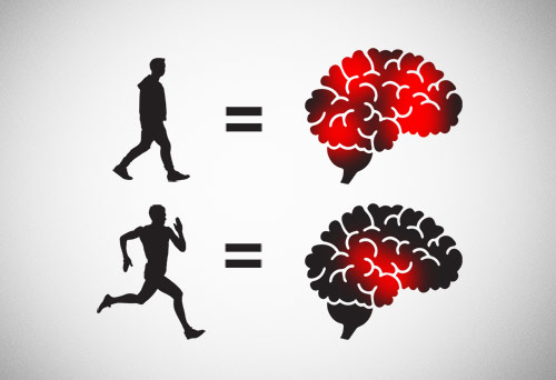 Both light and heavy exercise are good for the brain