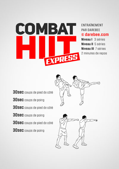 Combat High Intensity Interval Training program from Darebee, totally free