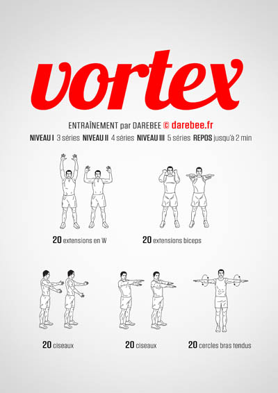 Vortex free upper body strength workout by Darebee